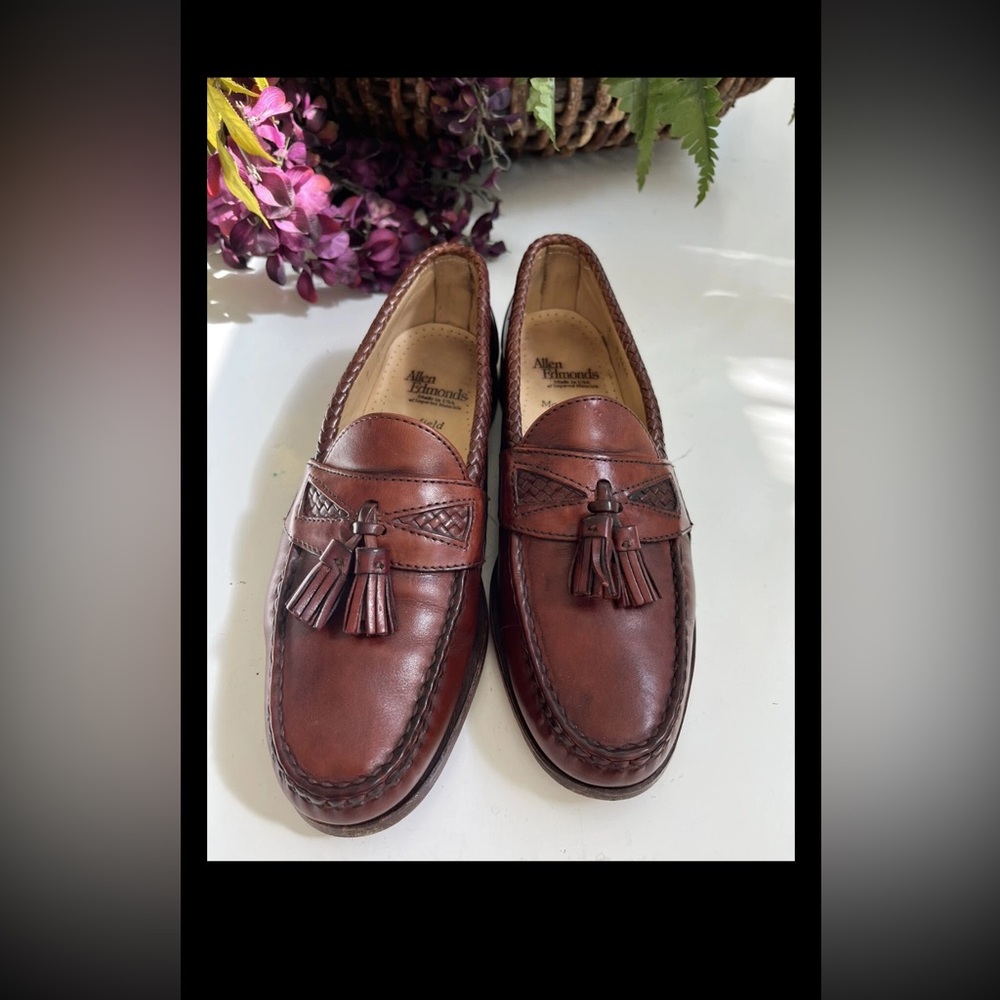 Allen Edmonds Maxfield Brown Leather Tassel Loafers Dress shoes men’s 9 B